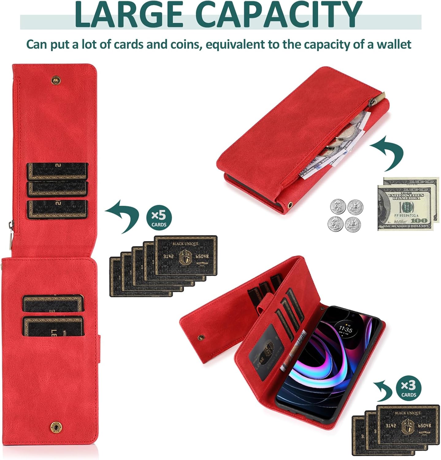 Funda para Moto Edge 2021 XKLLPT US1 Rojo