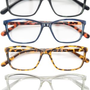 Gafas de lectura para hombres y mujeres, paquete de 4 + 1.75 lectores Marco clásico cuadrado ligero con cómodas gafas de bisagra fuerte para leer Gafas de lectura para hombres y mujeres, paquete de 4 + 1.75 lectores Marco clásico cuadrado ligero con cómodas gafas de bisagra fuerte para leer