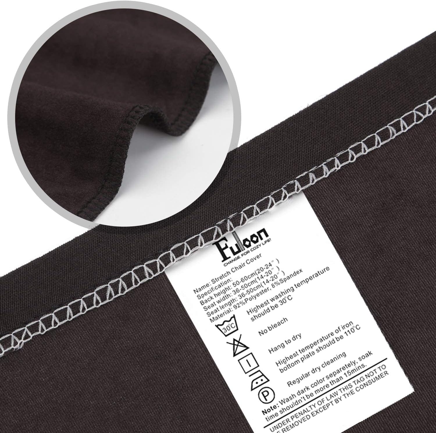 Fuloon – Juego de 4 fundas protectoras para sillas de comedor, elásticas, removibles, lavables, cortas, para hoteles, comedores, ceremonias,