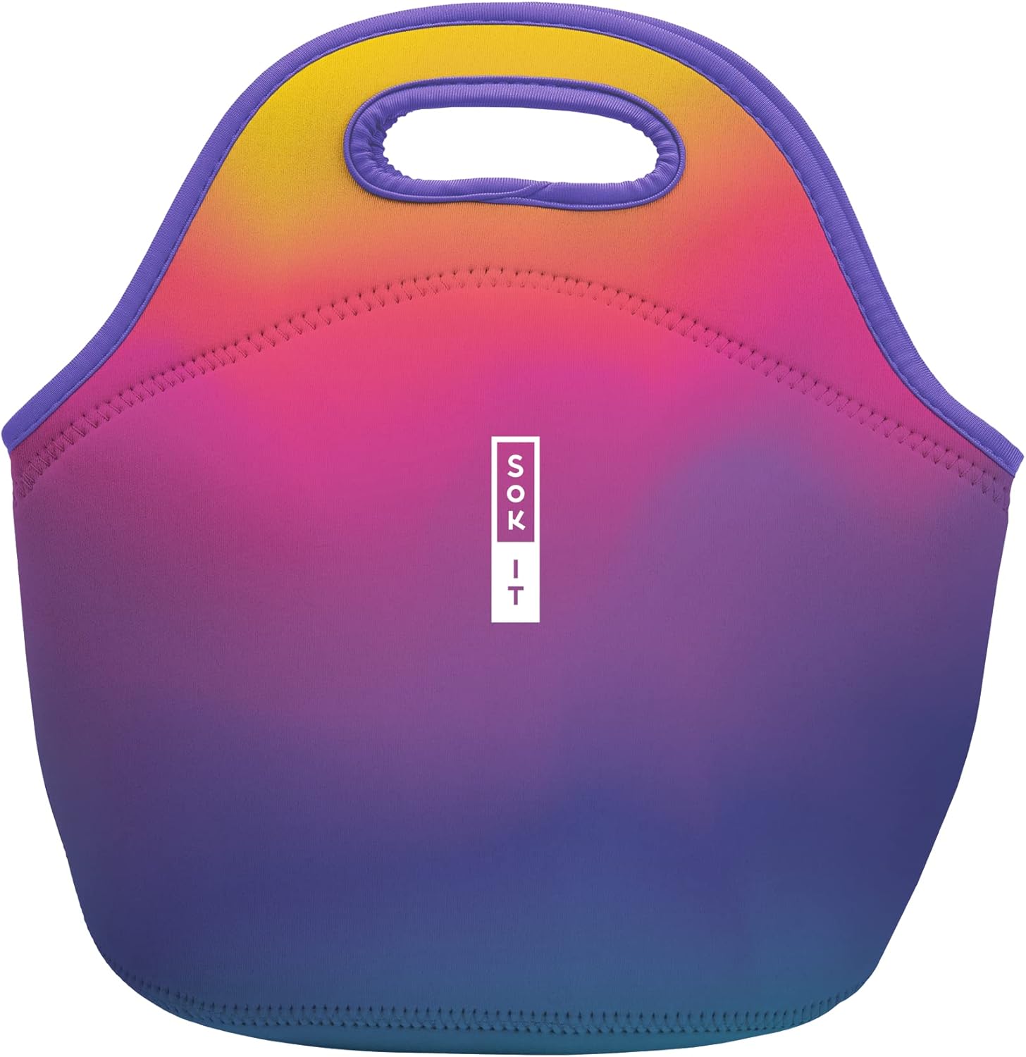 Sok It Bolsa de almuerzo con cremallera de neopreno aislado (crepúsculo, bolsa de almuerzo de neopreno)