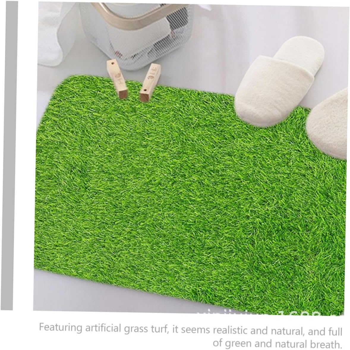 Happyyami 3pcs Outdoor Area Rug Realistic Lawn Pad Fake Grass Doormat Artificial Training Turf Truff Entryway Scraper Door Mats Indoor Artificial