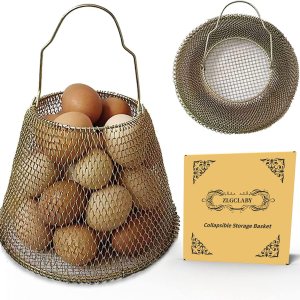 Cesta para huevos, cesta de almacenamiento de alambre, cesta colgante de metal plegable, cesta vacía de regalo de Navidad con asas, cesta para Cesta para huevos, cesta de almacenamiento de alambre, cesta colgante de metal plegable, cesta vacía de regalo de Navidad con asas, cesta para