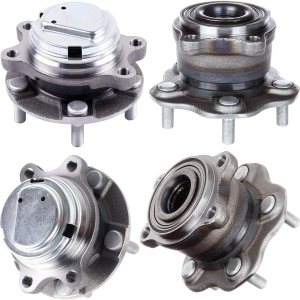 SCITOO 4 unidades de cojinete de rueda delantera y trasera 513334 512379 para Nissan 370Z 2009-2013 WABS 5 lengüetas SCITOO 4 unidades de cojinete de rueda delantera y trasera 513334 512379 para Nissan 370Z 2009-2013 WABS 5 lengüetas