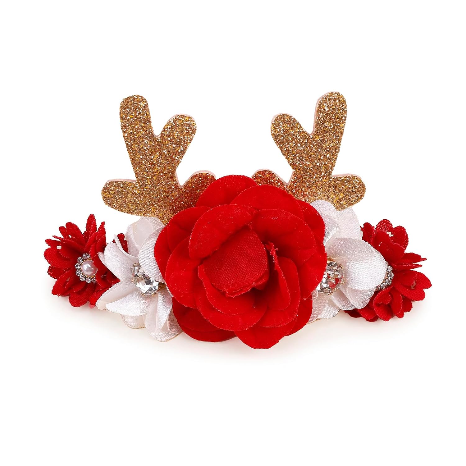 BFNAAgirl Diadema elástica de nailon con diseño floral de Navidad para bebé, 3 piezas, accesorios para el cabello, regalo para niñas (Navidad-01)