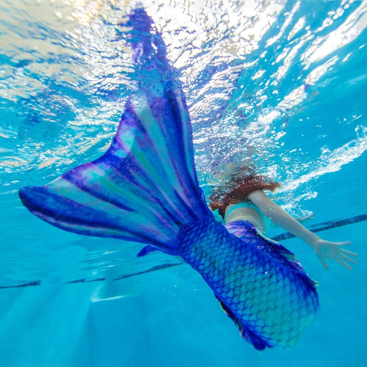 Fin Fun Atlantis Kids – Piel de cola de sirena resistente al desgaste – Inserto de monofina no incluido, para niñas