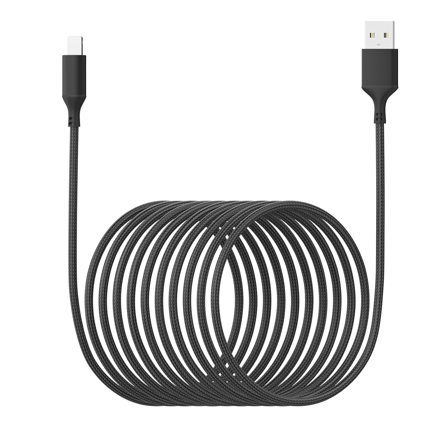 Cable de carga para iPhone más largo de 26 pies, cable de carga USB a Lightning de 26 pies, cable de carga rápida de nailon trenzado de nailon para