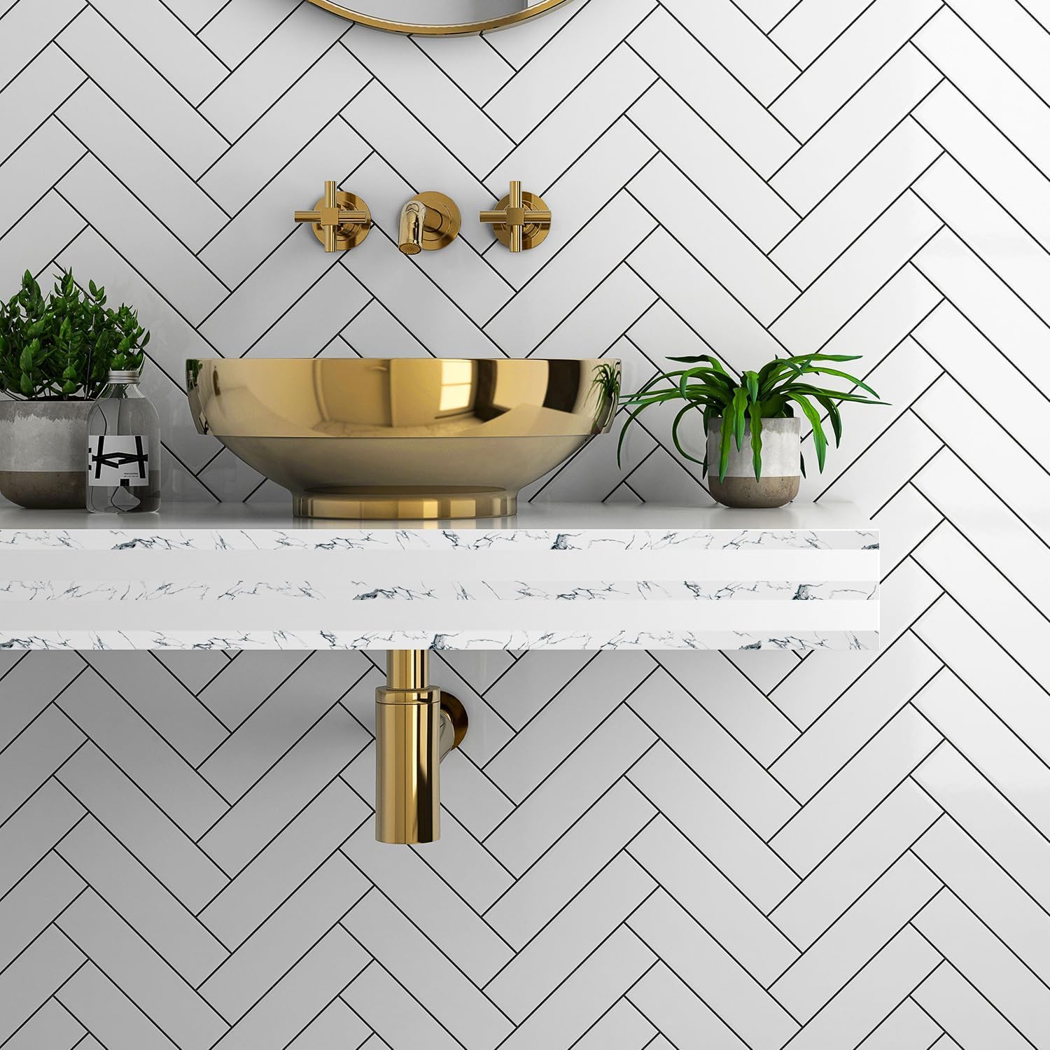 Adhesivos decorativos de alambre plateado para azulejos de mármol, adhesivo de pared para piso, línea de aluminio, adhesivo impermeable para cocina,