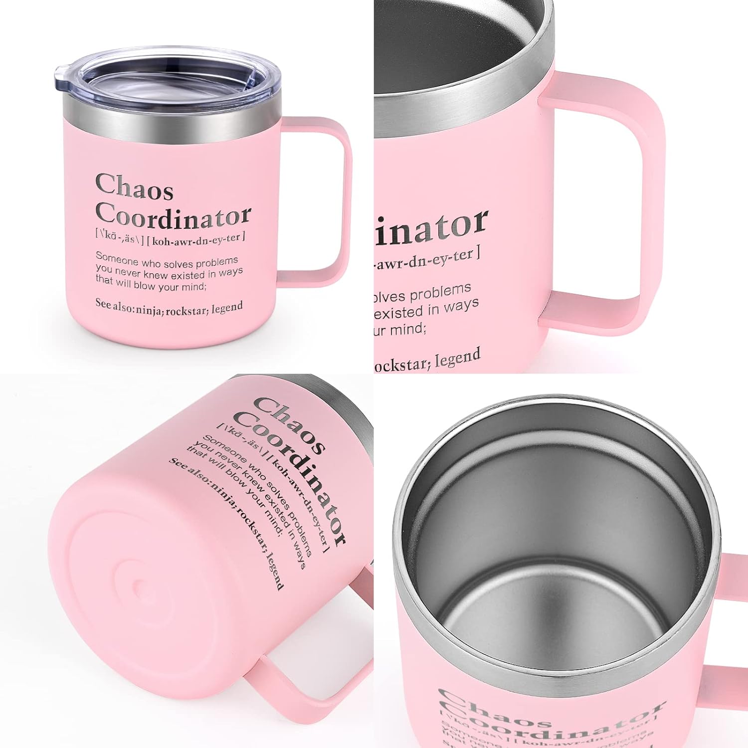 GINGPROUS Chaos Coordinator Gifts – Taza de café aislada, idea de regalo única de oficina para compañeras de trabajo, jefas, mujeres, regalos de