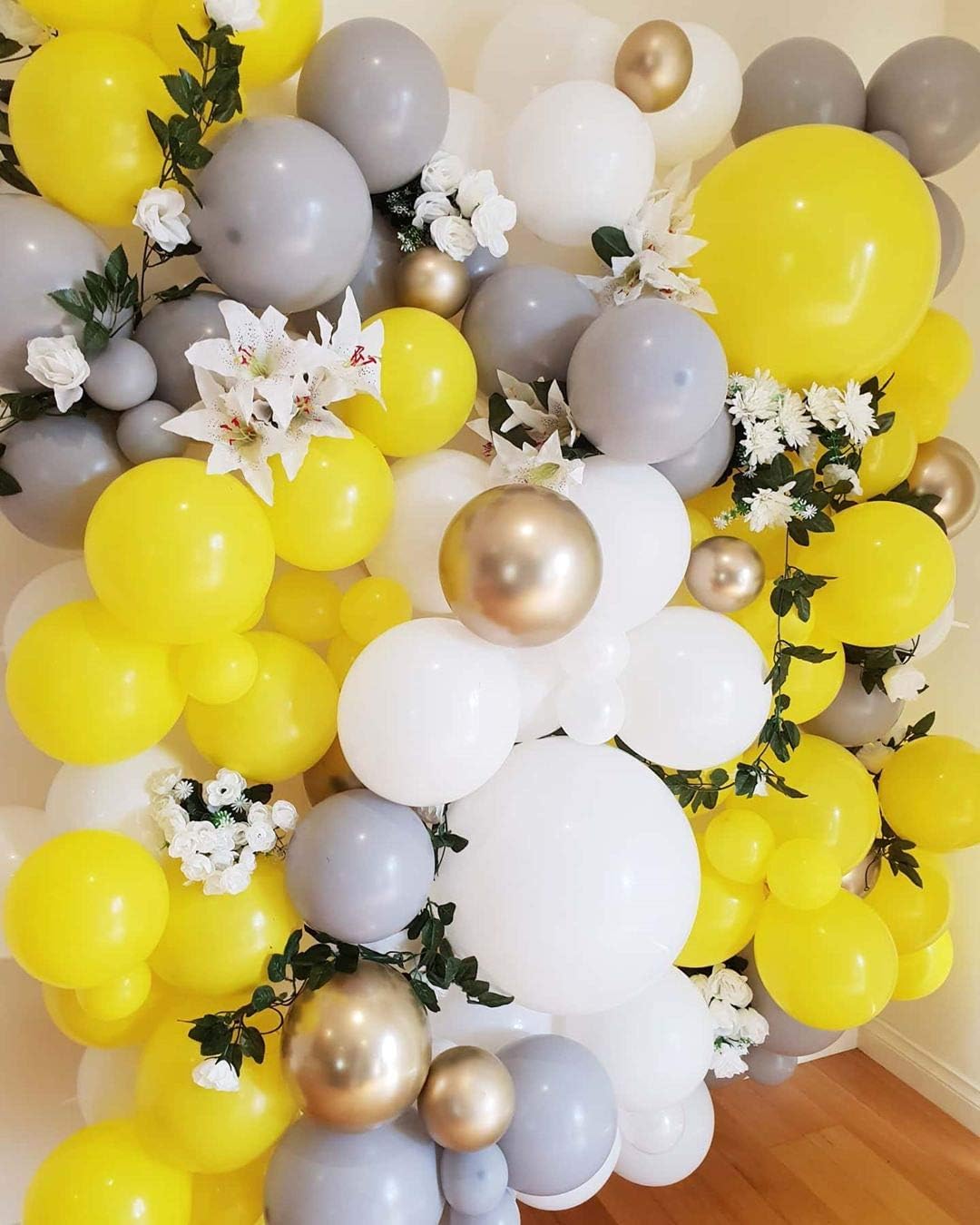 Globos amarillos de 5 pulgadas, 50 unidades, globos de látex para fiesta, baby shower, helio, globo de cumpleaños amarillo