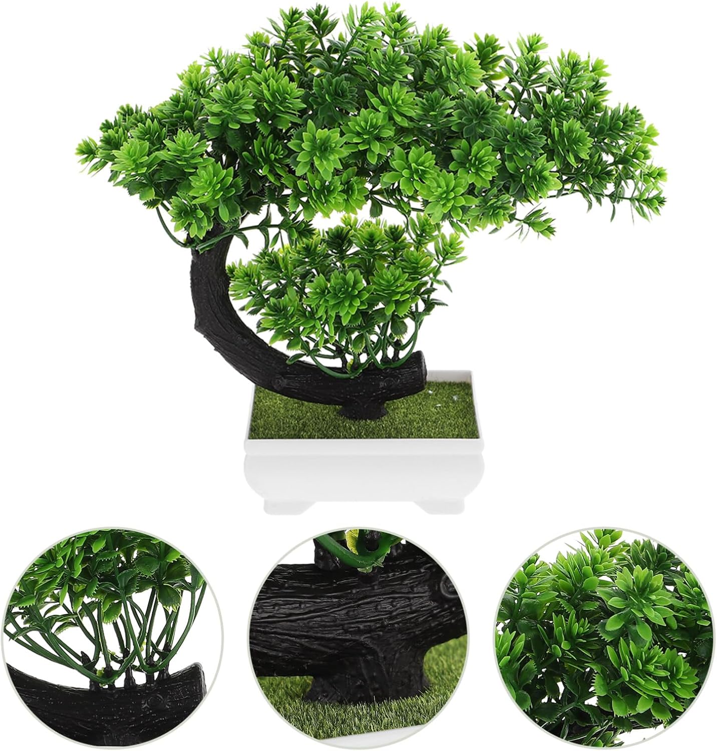 GANAZONO Pequeñas plantas artificiales para decoración del hogar, mini árbol bonsái artificial, plantas artificiales japonesas para decoración del
