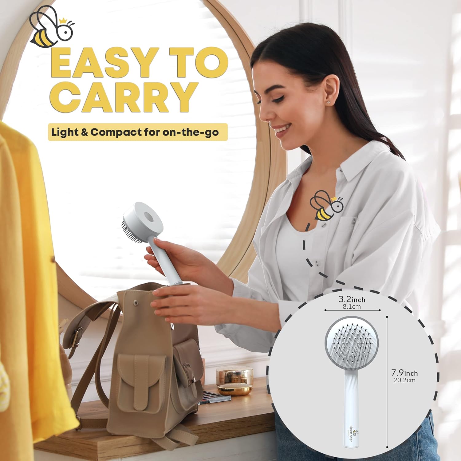 Cepillo de pelo autolimpiante para mujeres, hombres, niños y niñas  Herramienta limpiadora de cepillo antiestático integrado  Evita el exceso de