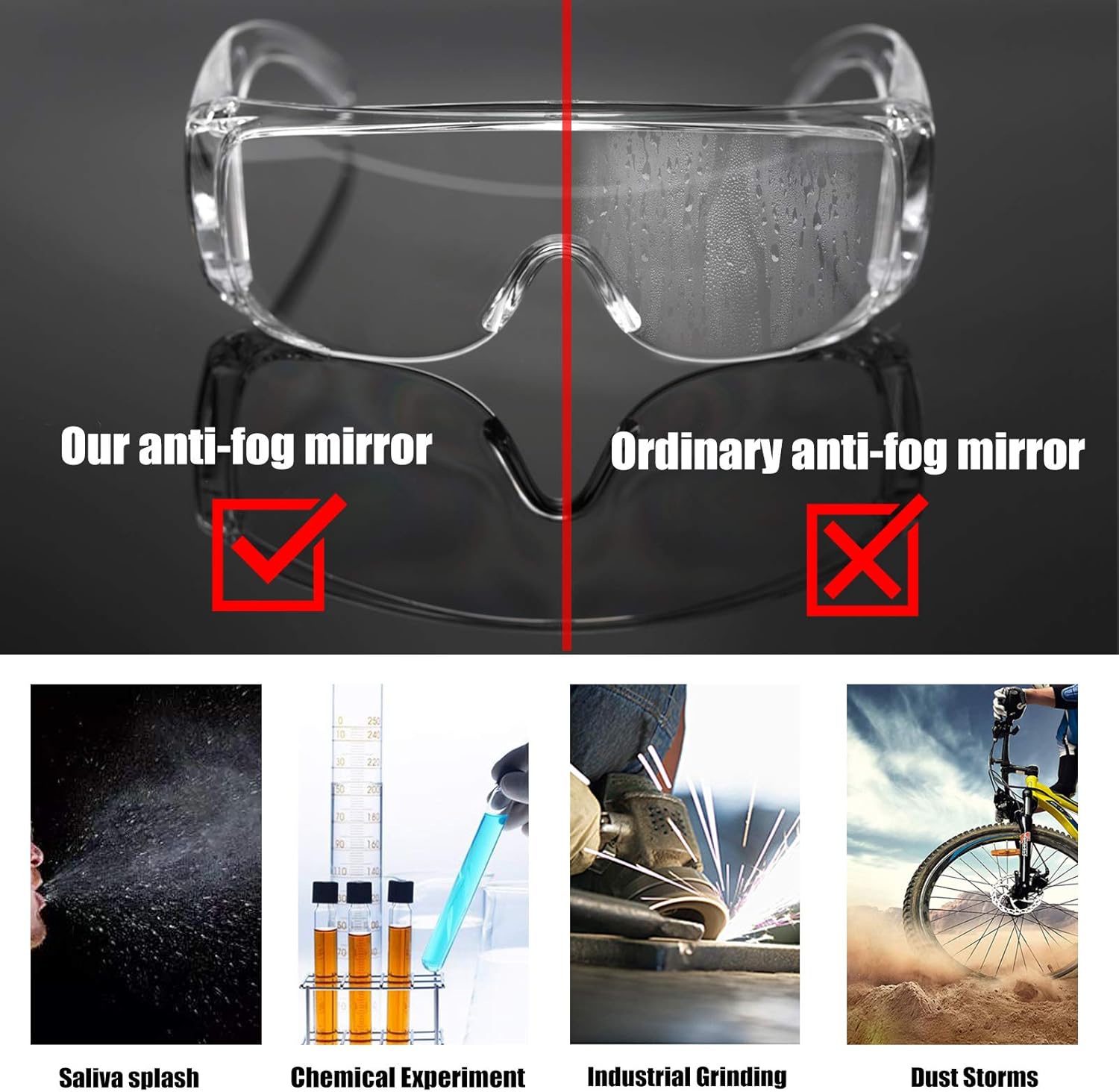 Gafas de seguridad transparentes antivaho para mujeres y hombres, gafas de seguridad antiarañazos, protección ocular, gafas de disparo, gafas