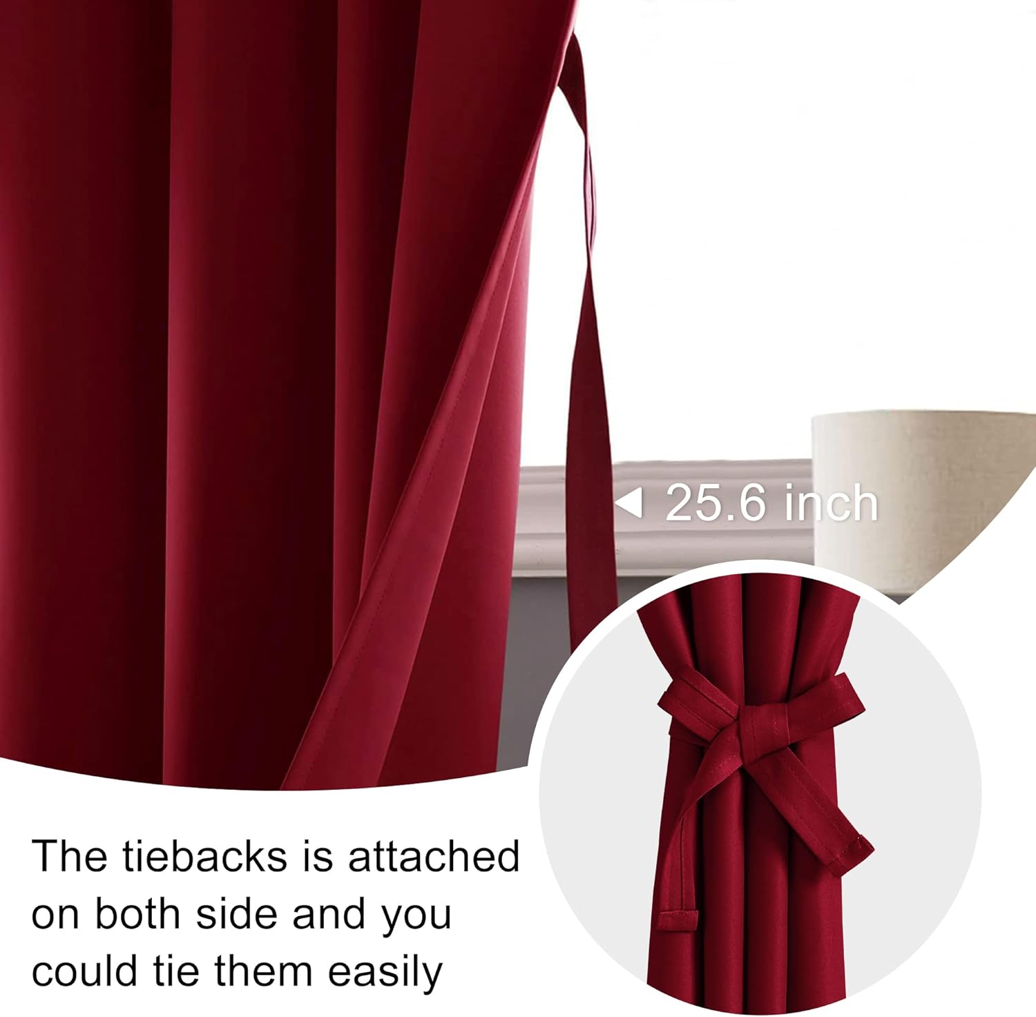 JIUZHEN Cortinas opacas navideñas para dormitorio, con aislamiento térmico, oscurecimiento de habitación, bolsillo para barra, cortinas para sala de