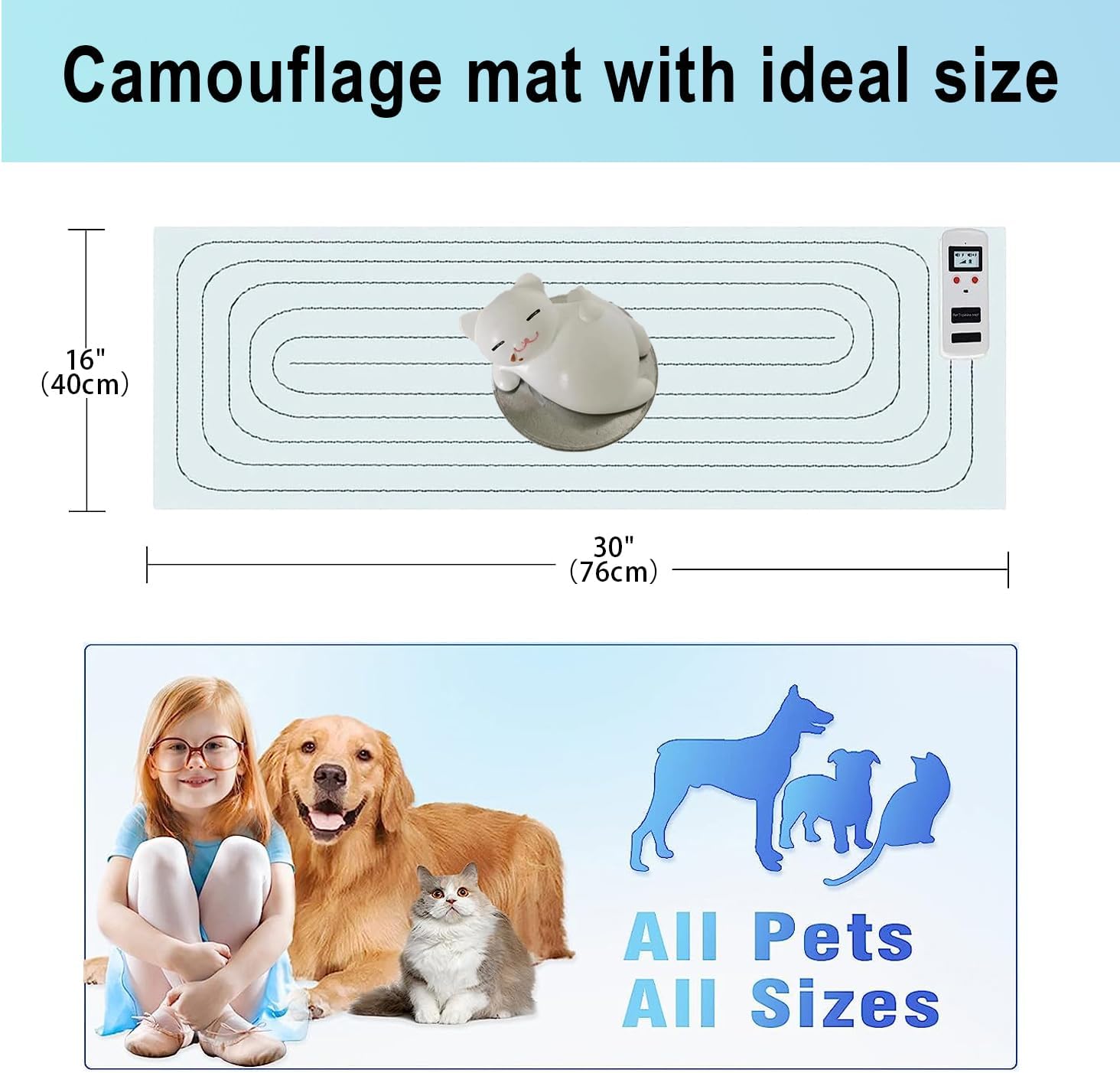 SEERWAY Scat – Alfombrilla de choque para mascotas en interiores, almohadillas de entrenamiento seguras para perros y gatos, tapete de entrenamiento