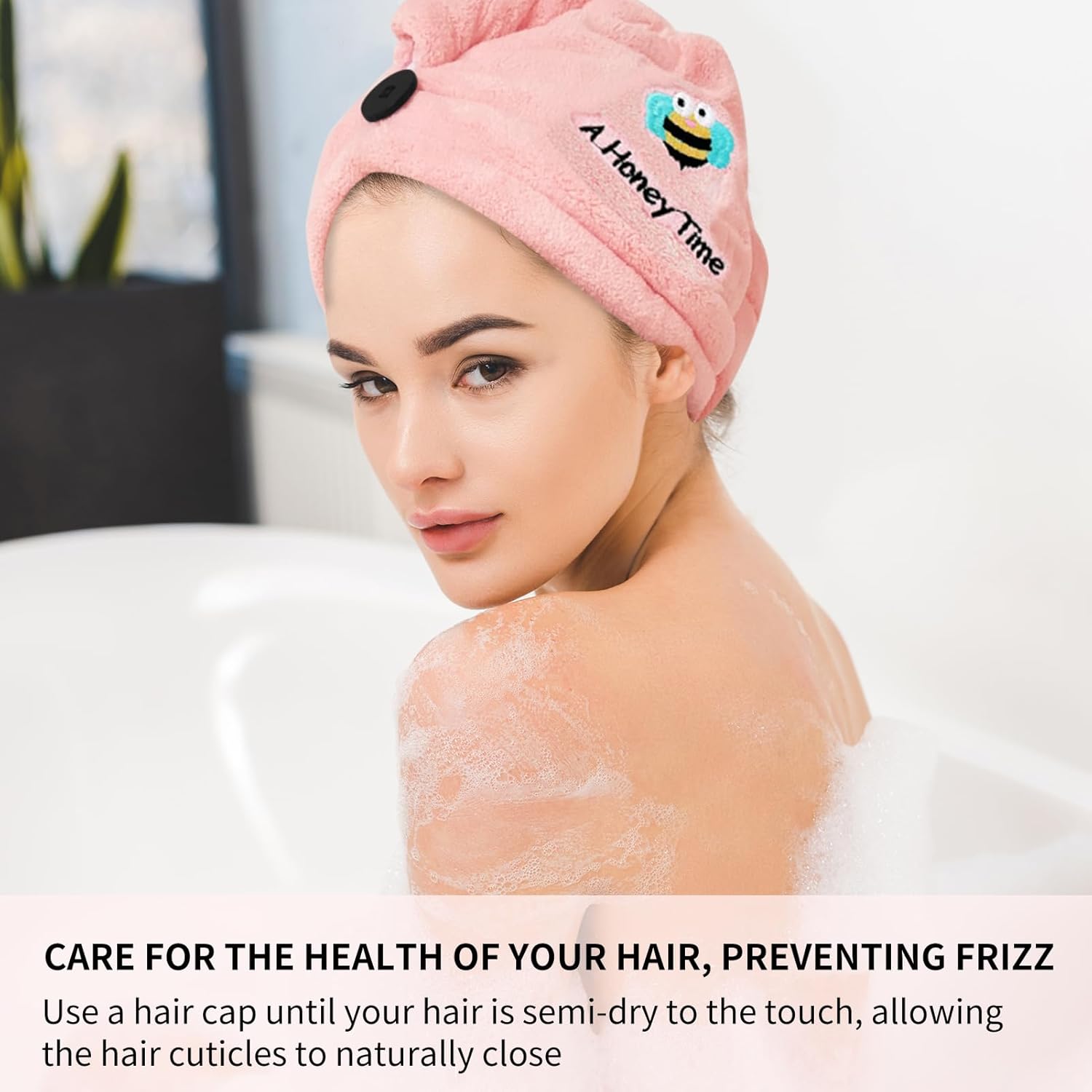 QSMSJASMINE Toalla de microfibra para el cabello, 2 paquetes de turbantes para cabello mojado, cabello súper absorbente de secado rápido, toallas de