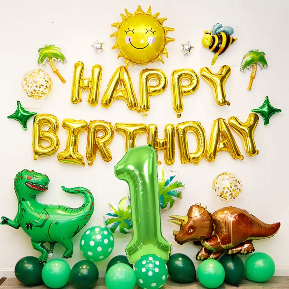 TONIFUL Globos grandes de 40 pulgadas con números verdes del 0 al 9, globos de helio del número 1 del número 1, globos de aluminio de Mylar con