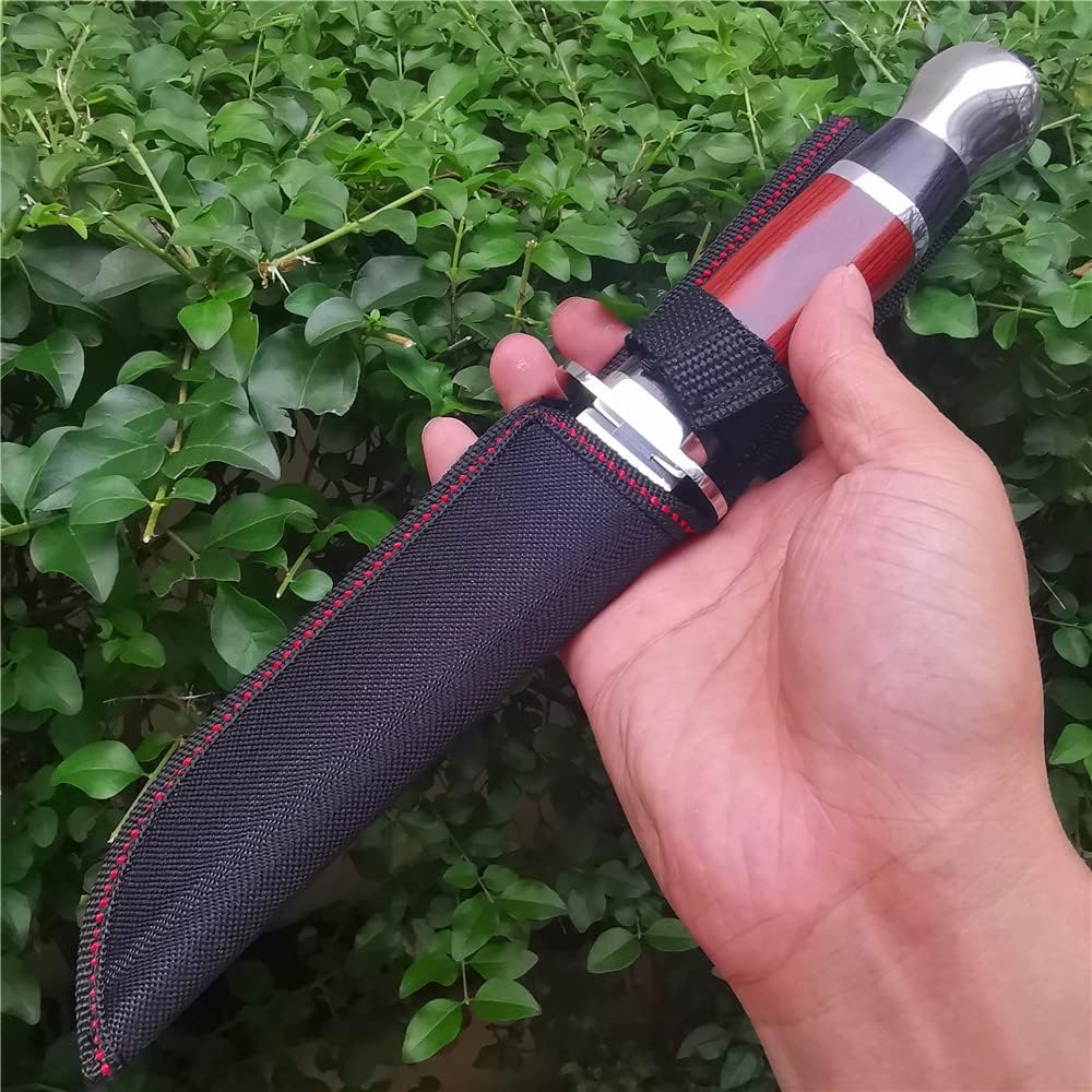 DOOM BLADE Cuchillo de caza de hoja fija de 10.63 pulgadas con funda para acampar senderismo pesca – Tipo de cuchillo Bowie