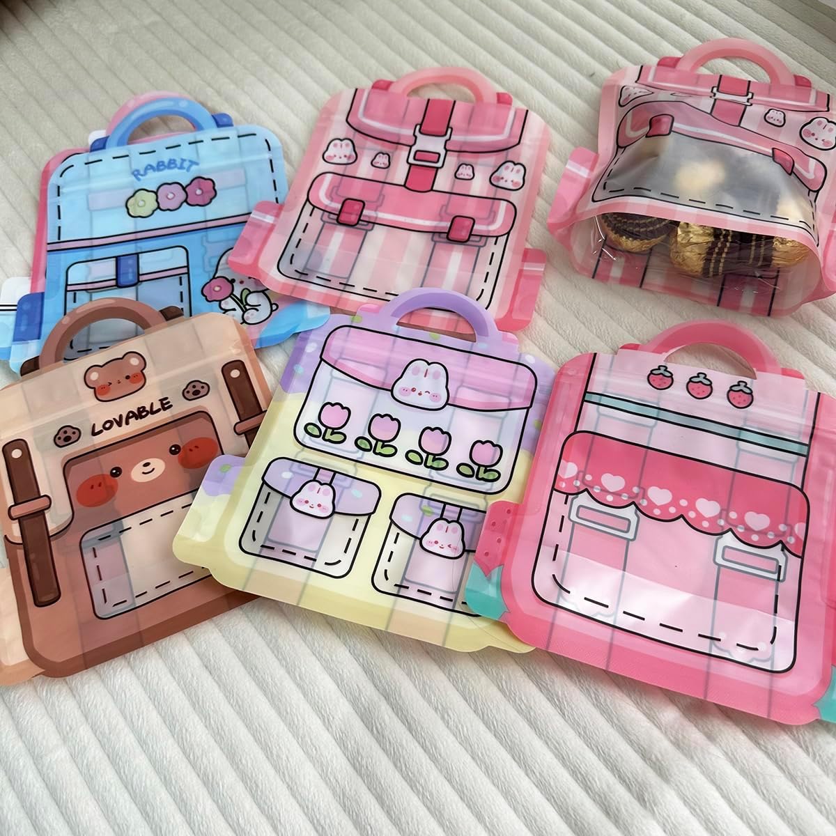 YOKIOU 30 bolsas pequeñas de recuerdo de fiesta para baby shower, fiesta de cumpleaños, lindas decoraciones de fiesta de niños, bolsas de regalo de