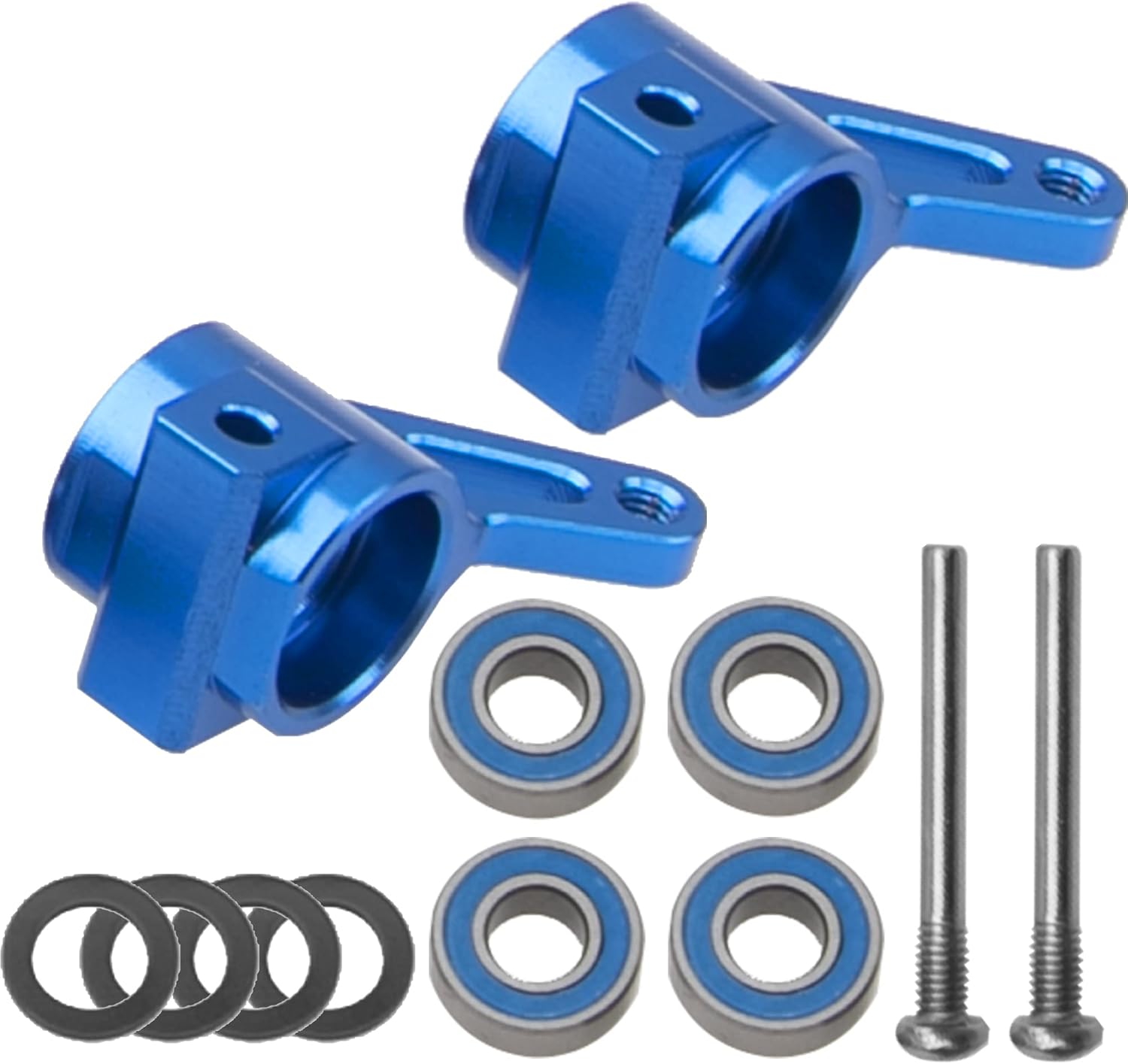 Bloques portadores de aluminio para nudillos delanteros compatibles con 110 Traxxas Slash 2WD Rustler Stampede Bandit RC Car, reemplazo de 3736