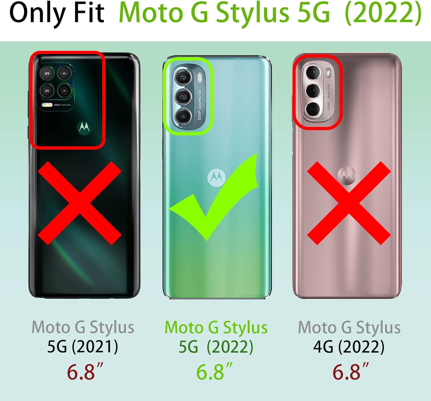 Funda para teléfono Moto G Stylus 5G 2022 con soporte de anillo dorado para niñas y mujeres, diseño de mandala retro floral, delgada, a prueba de
