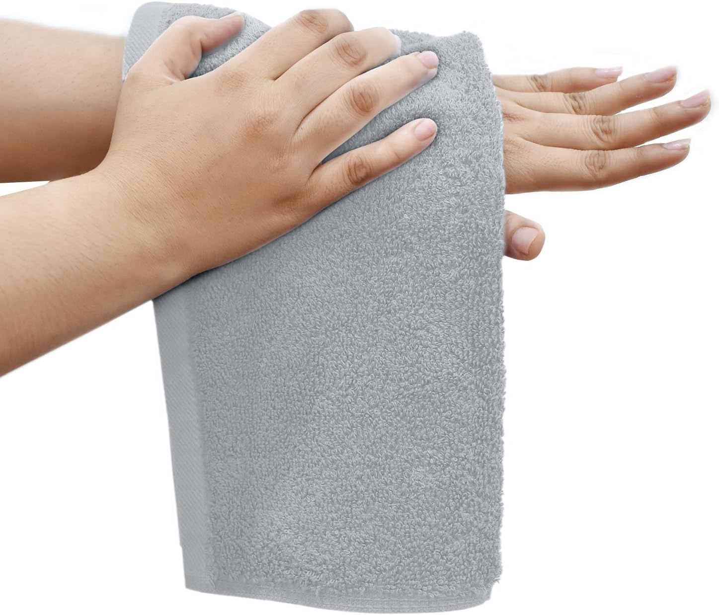 DAN RIVER Paquete de 12 toallas faciales 100 % algodón, de alta calidad, altamente absorbentes, para baño, spa, gimnasio, secado rápido, esenciales
