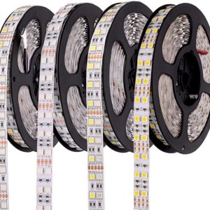 Accesorios de decoración LED, tira de luces LED RGB impermeable 5050 120 LEDSM DC12V RGBWW RGBW Cinta de neón flexible de doble fila de iluminación Accesorios de decoración LED, tira de luces LED RGB impermeable 5050 120 LEDSM DC12V RGBWW RGBW Cinta de neón flexible de doble fila de iluminación