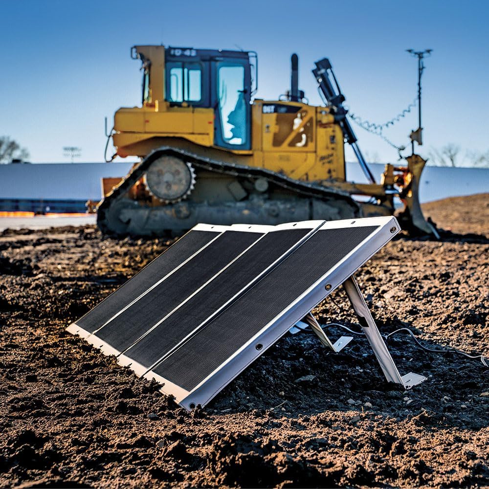 Klein Tools 29251 Panel solar portátil de 200 W, cargador solar plegable al aire libre con puerto USB-A para centrales eléctricas, baterías y