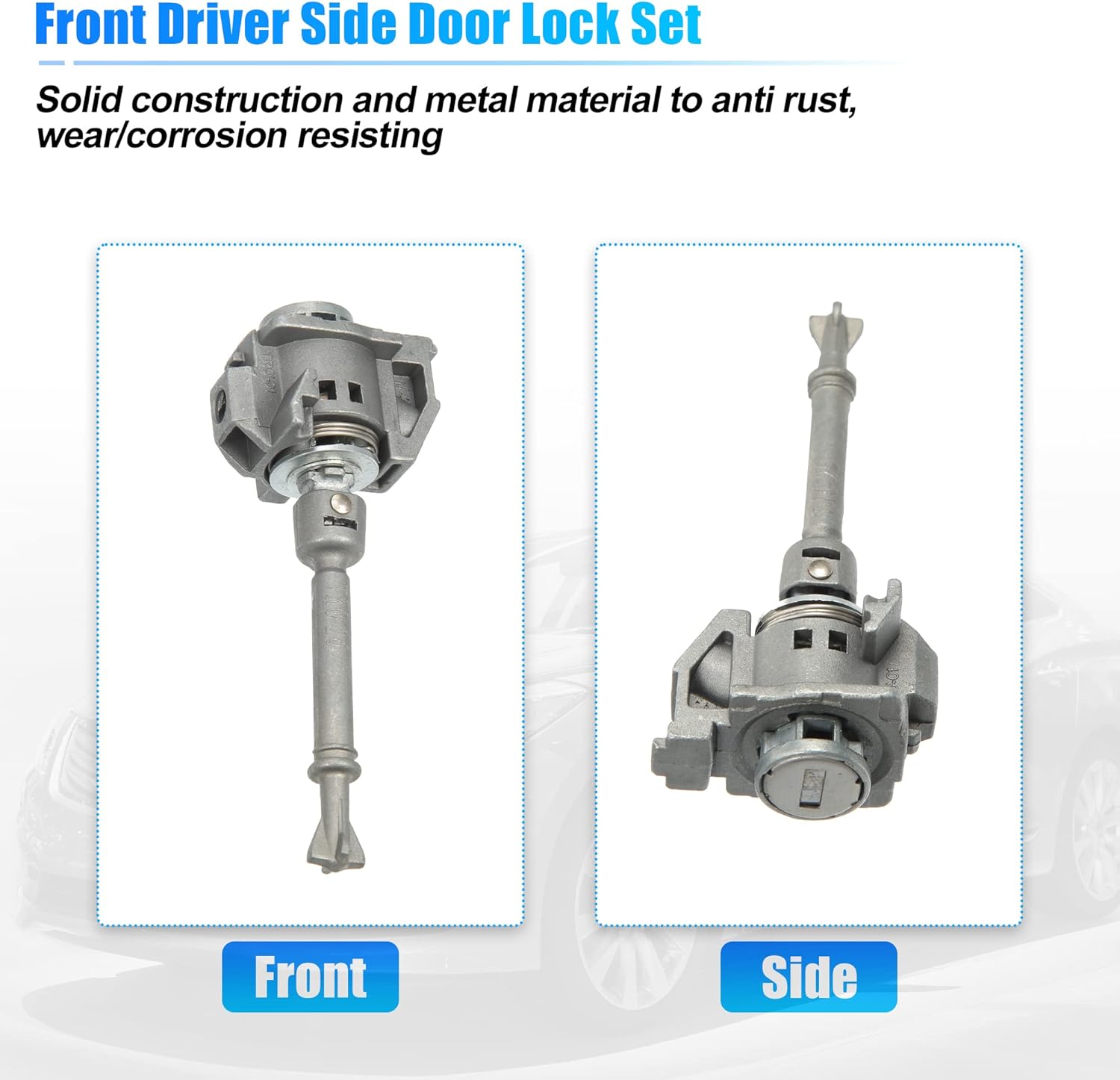 X AUTOHAUX Juego de cilindros de bloqueo de puerta lateral del conductor con 2 llaves para Honda Civic 2012-2015 72185-TR0-A01