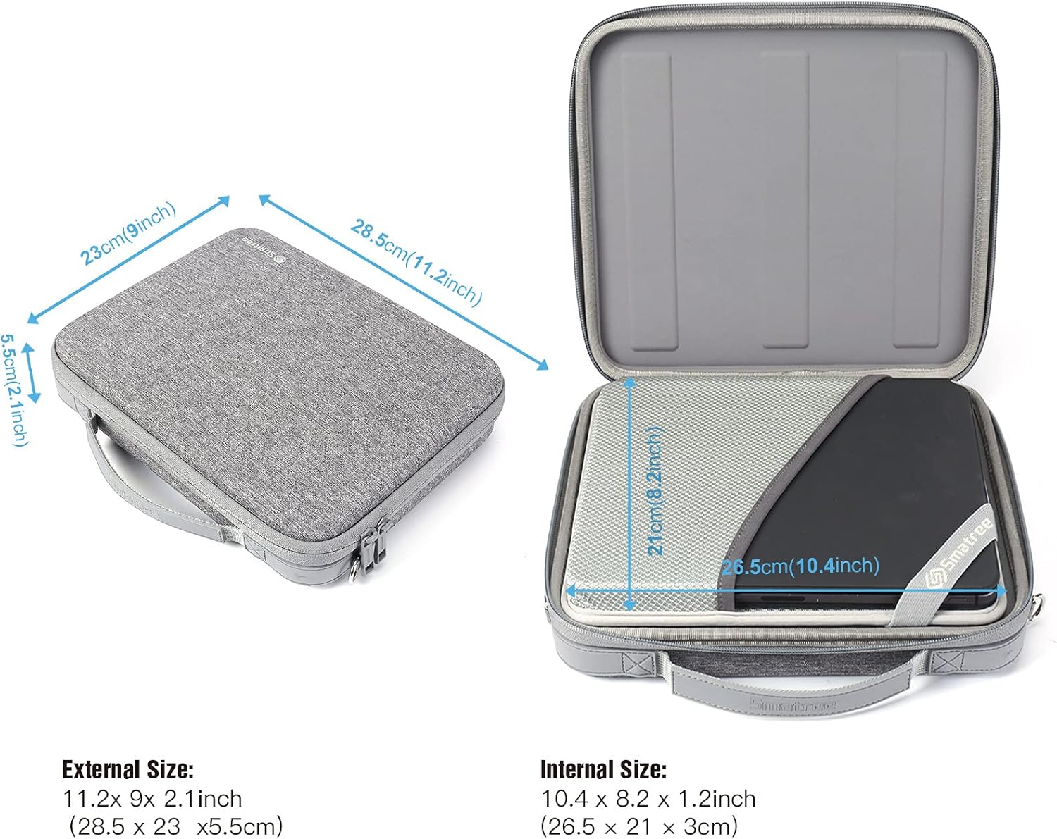 Smatree Funda rígida para iPad de 8.3 a 11 pulgadas para iPad Pro 2022 de 11 pulgadas, iPad Air 2022 de 10.9 pulgadas, bolsa de manga para iPad