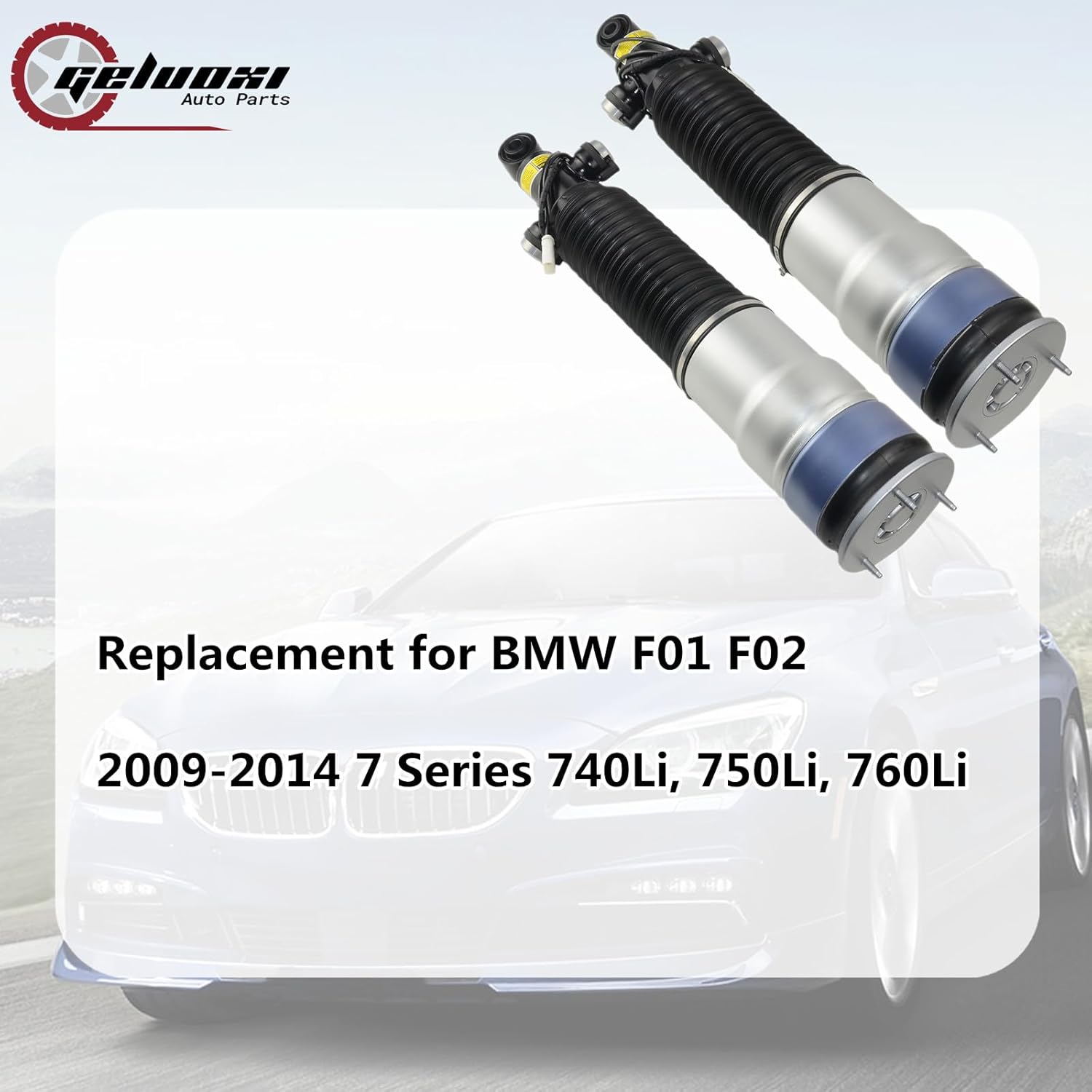 GELUOXI Suspensión neumática trasera izquierda y derecha EDC Struts 37126796929 Reemplazo para BMW 2009-2014 750i 750Li 4.4L 4.8L  2009-2013 760Li