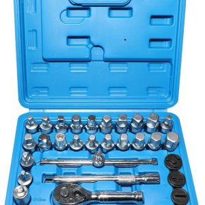 Juego de 32 llaves de tapón de drenaje, kit de extracción de tapón de drenaje de aceite de 38 pulgadas, compatible con GM VW Ford Mercedes Audi BMW Juego de 32 llaves de tapón de drenaje, kit de extracción de tapón de drenaje de aceite de 38 pulgadas, compatible con GM VW Ford Mercedes Audi BMW