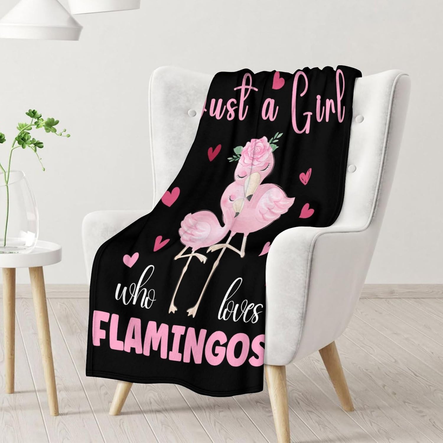 Manta de flamenco para regalar  Manta de 60 x 80 pulgadas para mujeres y niñas, manta negra suave y mullida para cama, sofá y sala de estar