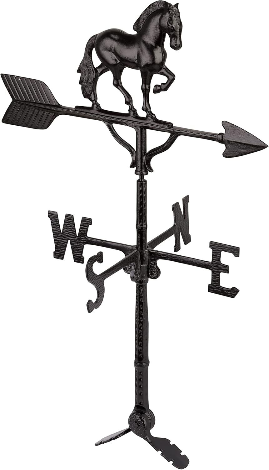 Veleta de aluminio de lujo 3D de 32 pulgadas, serie 200, montaje para decoración de techo, incluye 4 para elegir (negro)