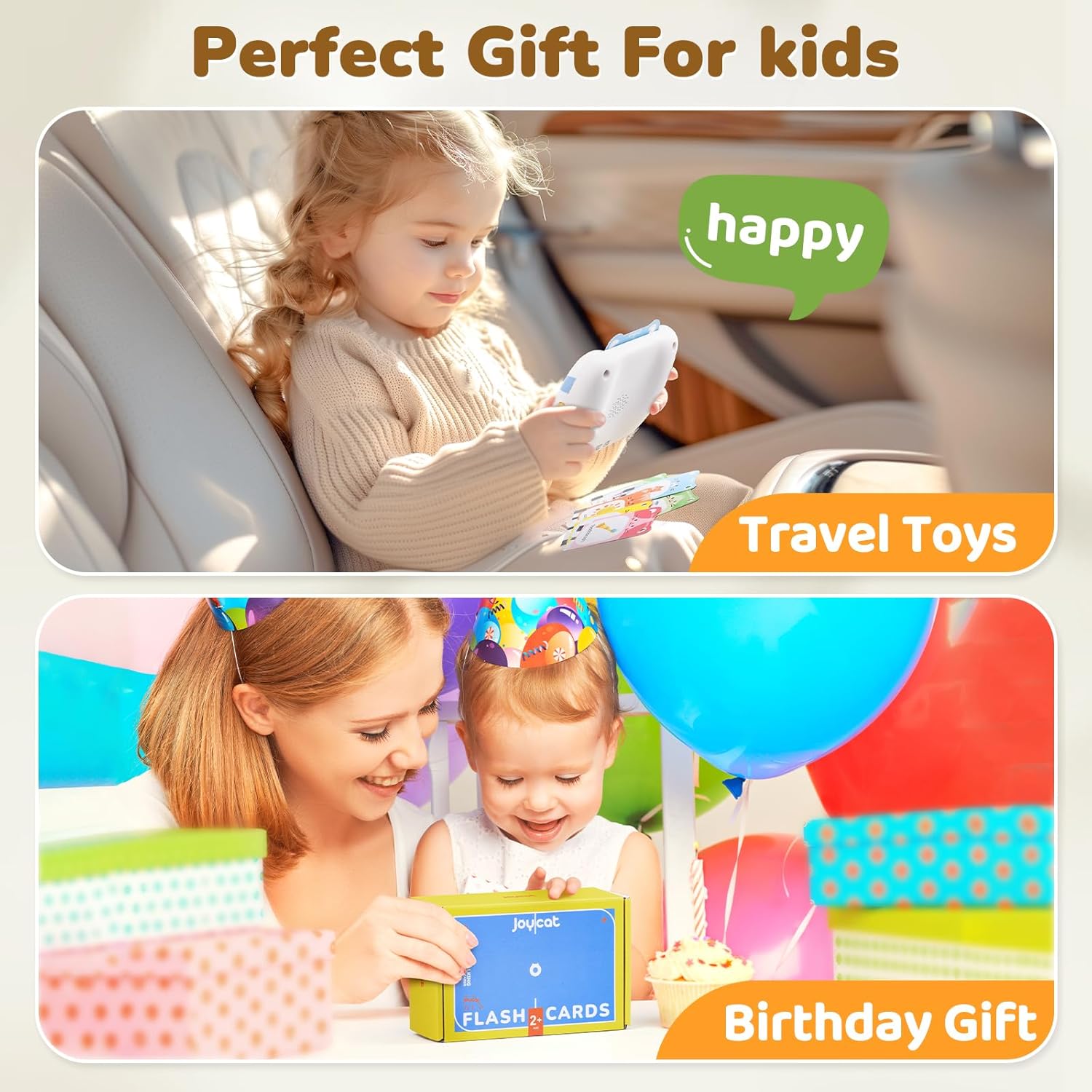 Tarjetas didácticas parlantes para niños pequeños de 1 a 5 años de voz clara y tarjetas gruesas y fáciles de deslizar dentro y fuera, juguetes