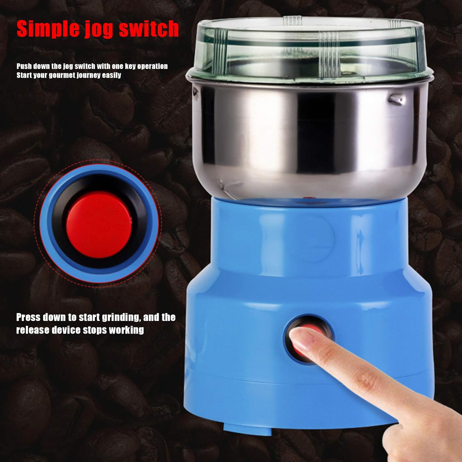 Máquina multifunción de 150 W, molinillo eléctrico portátil de grano de cereales de Upthehill Molinillo de grano de café Molino de especias hierbas