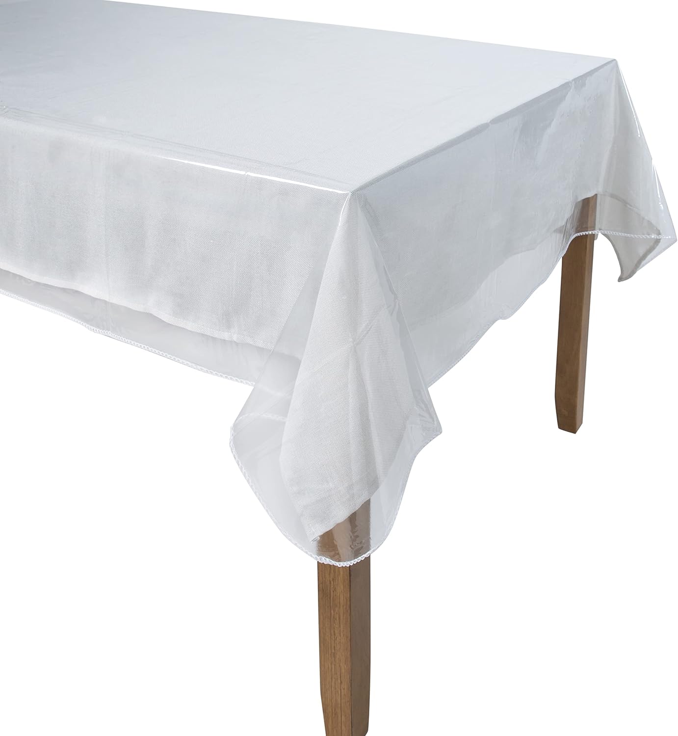 Home Details Protector de mantel oblongo, 60 x 120 pulgadas, cocina, construcción duradera, vinilo cristalino