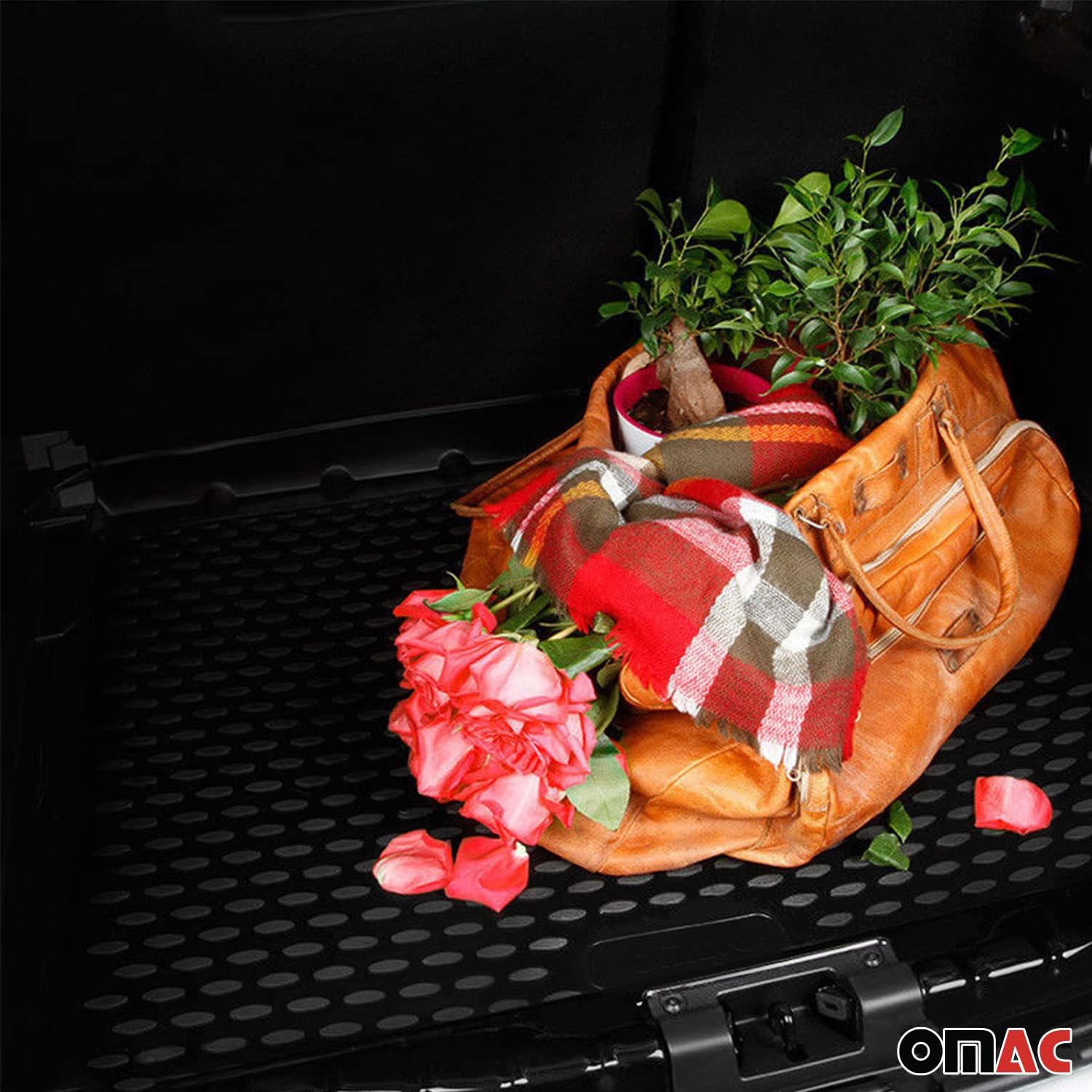 OMAC Alfombrillas de maletero para Mazda CX-5 2017 2018 2019 2020 2021 2022 2023 2024, para todo tipo de clima, duraderas, color negro