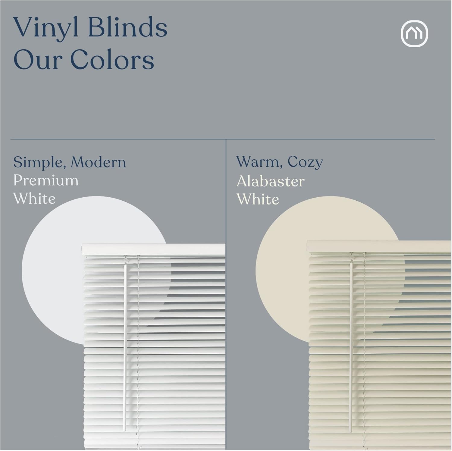 MOOD Mini persianas  Persianas de 34 pulgadas para ventanas  Tratamiento de ventana de vinilo inalámbrico de 1 pulgada  Blanco alabastro  34 x 60