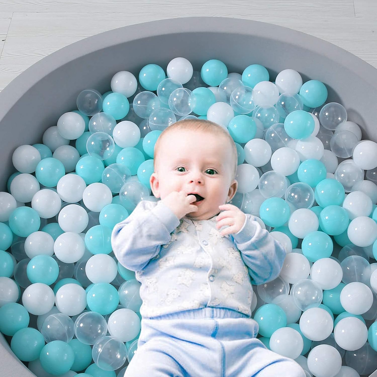 STARBOLO Paquete de 100 pelotas para hogueras, sin BPA y ftalatos, no tóxicas, a prueba de aplastamiento, bolas de plástico suave para niños de 1,
