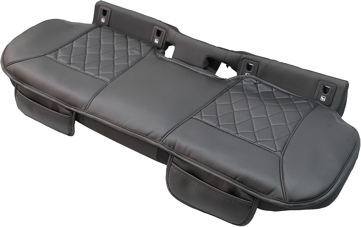 Ambesonne Funda de cojín para asiento trasero, 1 protector de piel sintética para asiento trasero, cojín de espuma de fácil instalación y cuidado