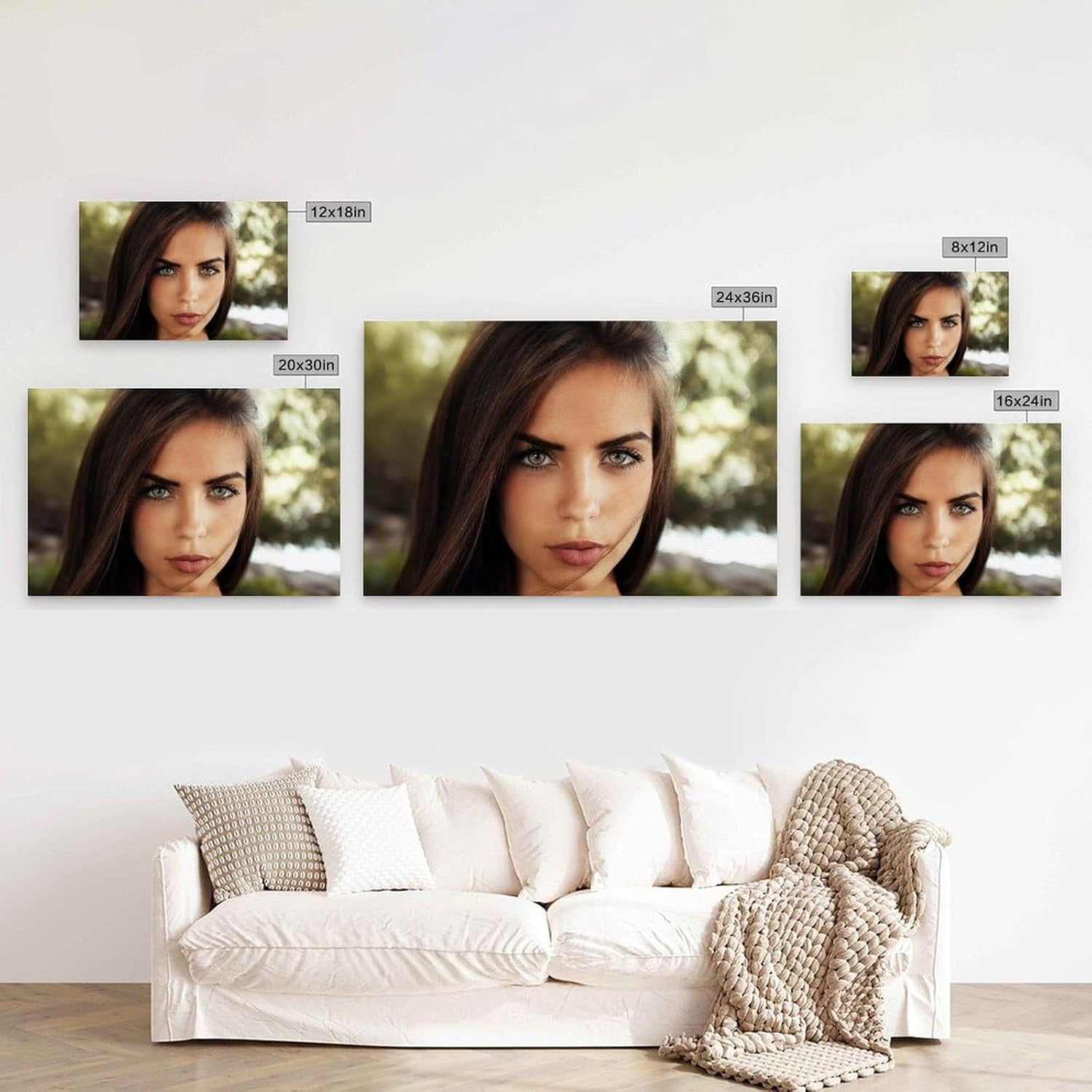 PENCHAIN Póster de Marlen Álvarez – Póster artístico para decoración de pared, lienzo para dormitorio, 08 x 12 pulgadas (7.9 x 11.8 in) estilo marco