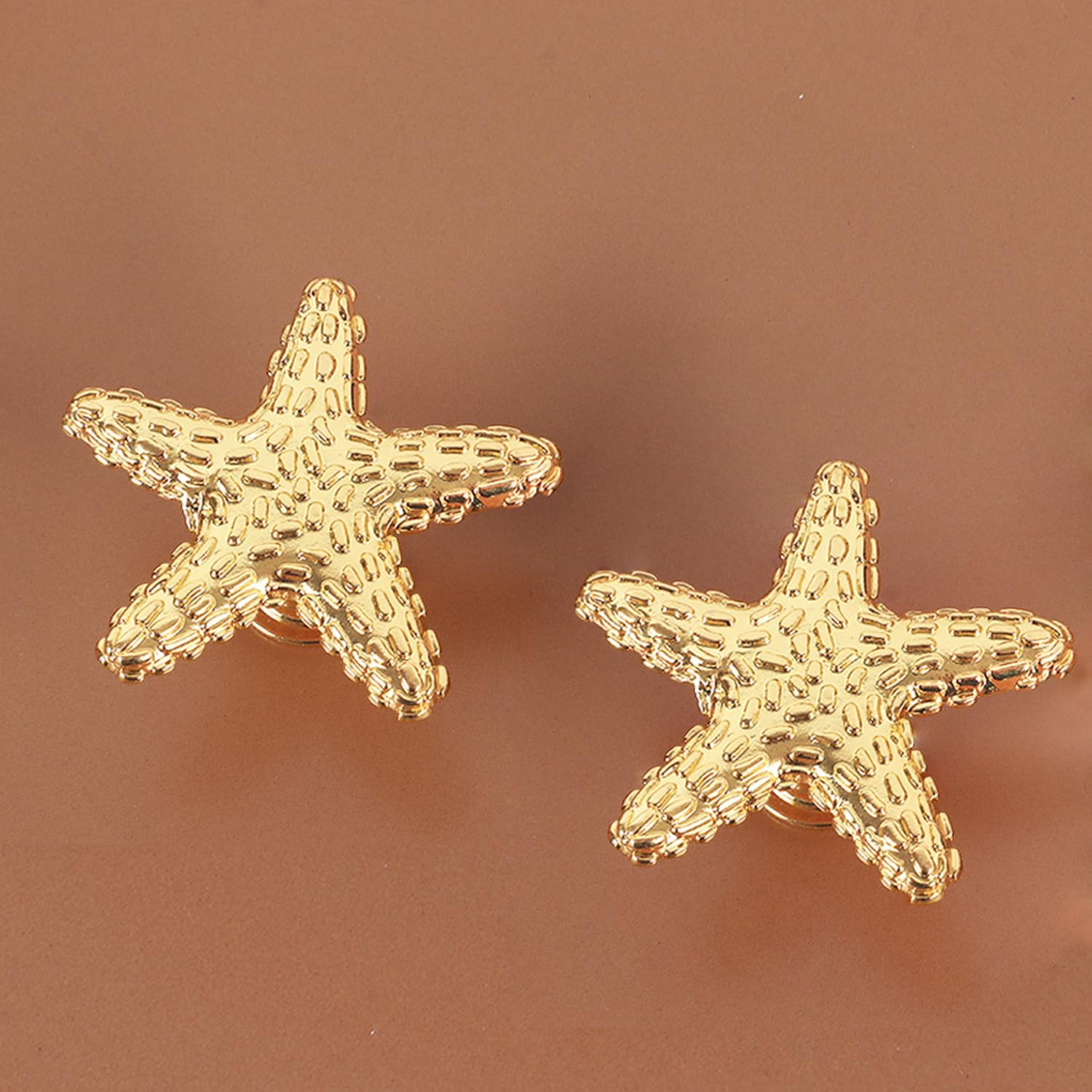 4 tiradores de estrellas de mar, tiradores de estrellas de mar, asas doradas, diseño costero, playa, océano, tiradores de un solo agujero, manijas