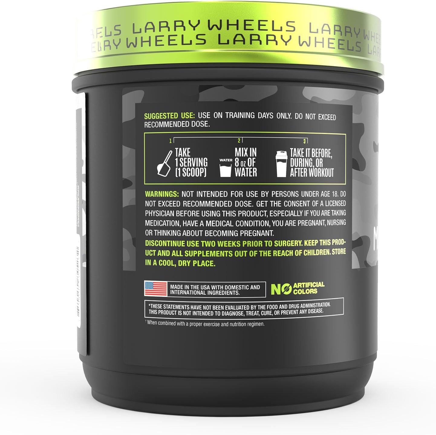 Larry Wheels’ – Polvo de creatina para antes del entrenamiento y después del entrenamiento, polvo que aumenta los músculos para hombres y mujeres,