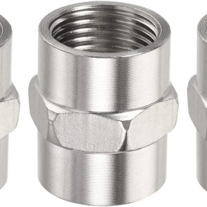 M METERXITY Paquete de 3 acoplamientos de tubería – Boquilla hexagonal hembra de acero inoxidable, conexión apretada, se aplica al compresor de M METERXITY Paquete de 3 acoplamientos de tubería – Boquilla hexagonal hembra de acero inoxidable, conexión apretada, se aplica al compresor de