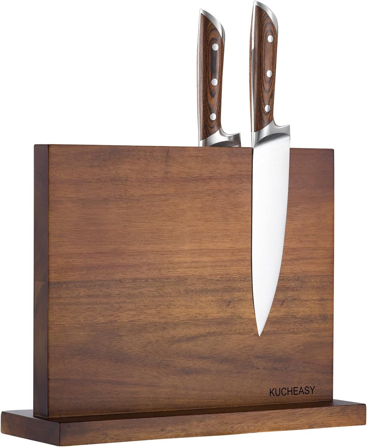 KUCHEASY – Soporte magnético para cuchillos  Bloque magnético de doble cara para cuchillos sin cuchillos  Soporte universal de madera para cuchillos