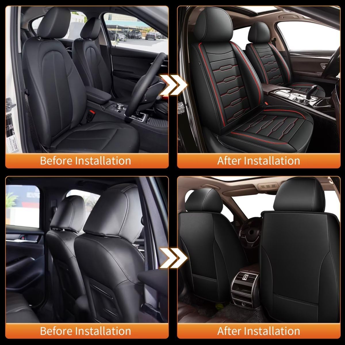 AOMSAZTO Funda de asiento personalizada para Mazda 6 2007-2021 Mazda6, fundas de asiento de automóvil de piel sintética compatibles con bolsa de