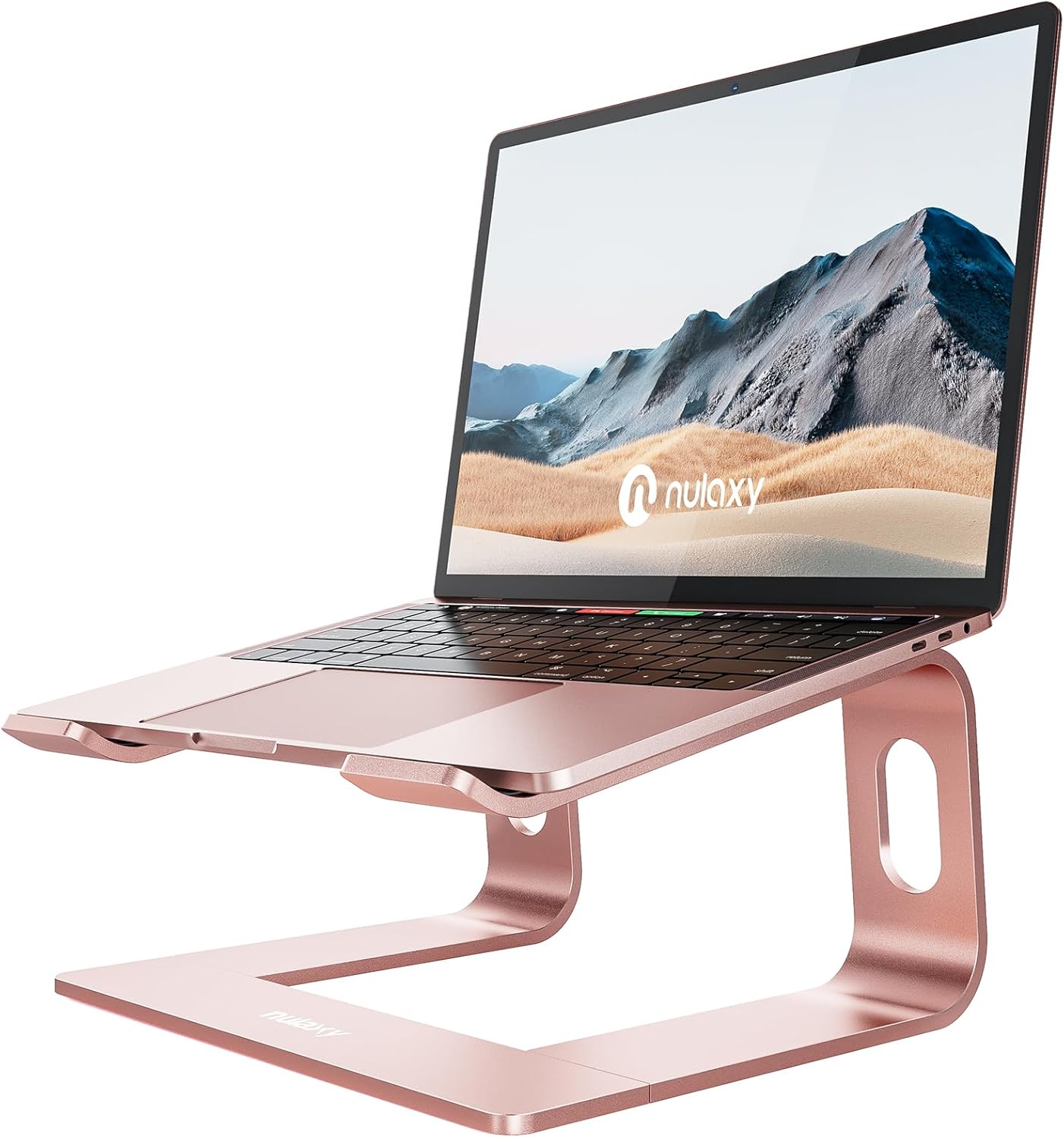 Nulaxy Soporte ergonómico de aluminio para computadora portátil, soporte desmontable para computadora portátil compatible con MacBook Air Pro, Dell