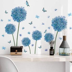 Calcomanías de pared de flores, calcomanías de pared florales extraíbles para despegar y pegar, calcomanías de pared de flores extraíbles, Calcomanías de pared de flores, calcomanías de pared florales extraíbles para despegar y pegar, calcomanías de pared de flores extraíbles,