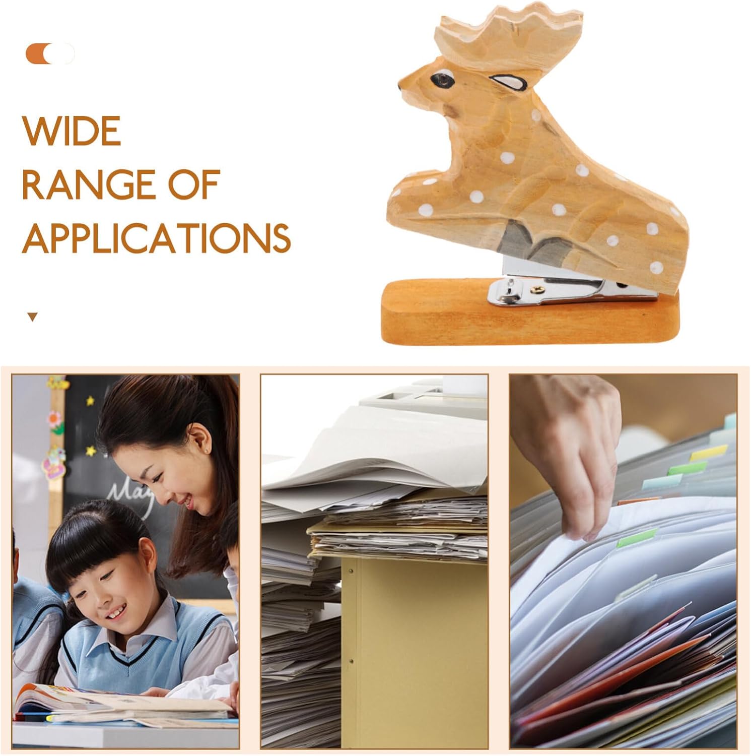 NUOBESTY Engrapadora de animales, engrapadora divertida para el hogar, suministros de escritorio para mujeres, grapadora de folletos de oficina,
