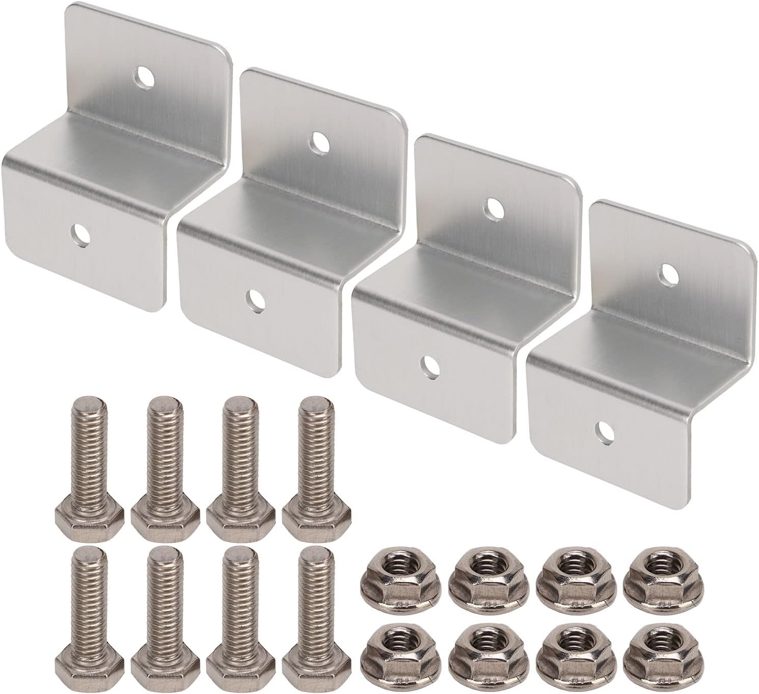 4 Sets Solar Panel Z Bracket, Aluminium Alloy Installation Accessory for Car RV Yacht Ship, Solar Panel Mounting Bracket for RV Solar Panel Mounting